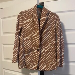 a new day Zebra Print Blazer in Brown and White